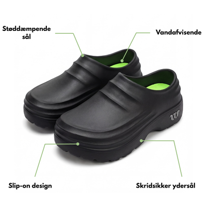 Unisex Slip-On Træsko – Vandafvisende – Støddæmpende Komfort