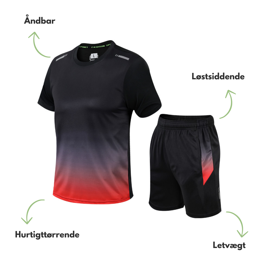 Herre sportsæt – Åndbart & hurtigttørrende