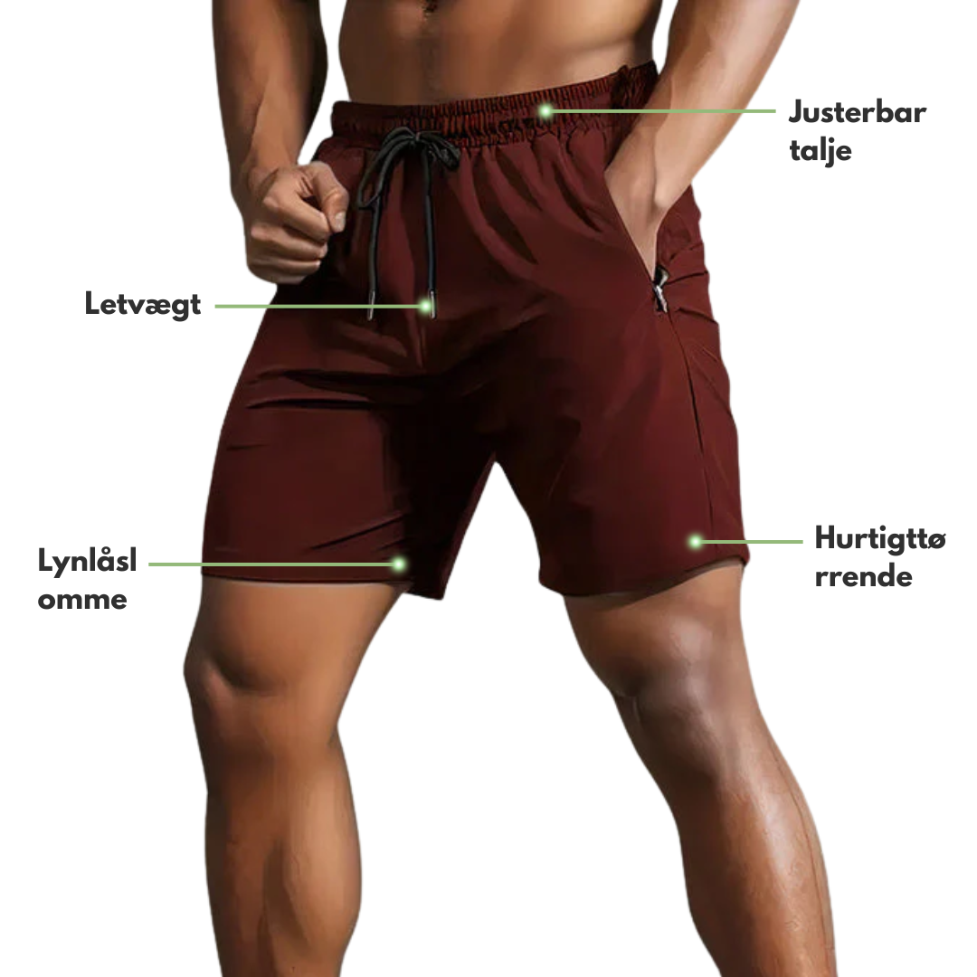 Herre aktive shorts – hurtigtørkende & lettvekt