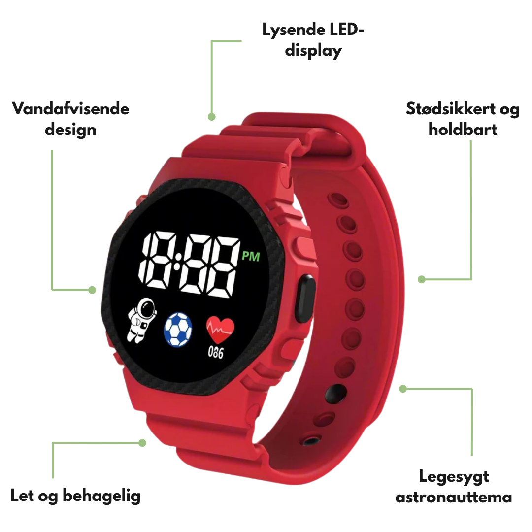 Barn Sportsur – Elektronisk – Vanntett & LED-skjerm