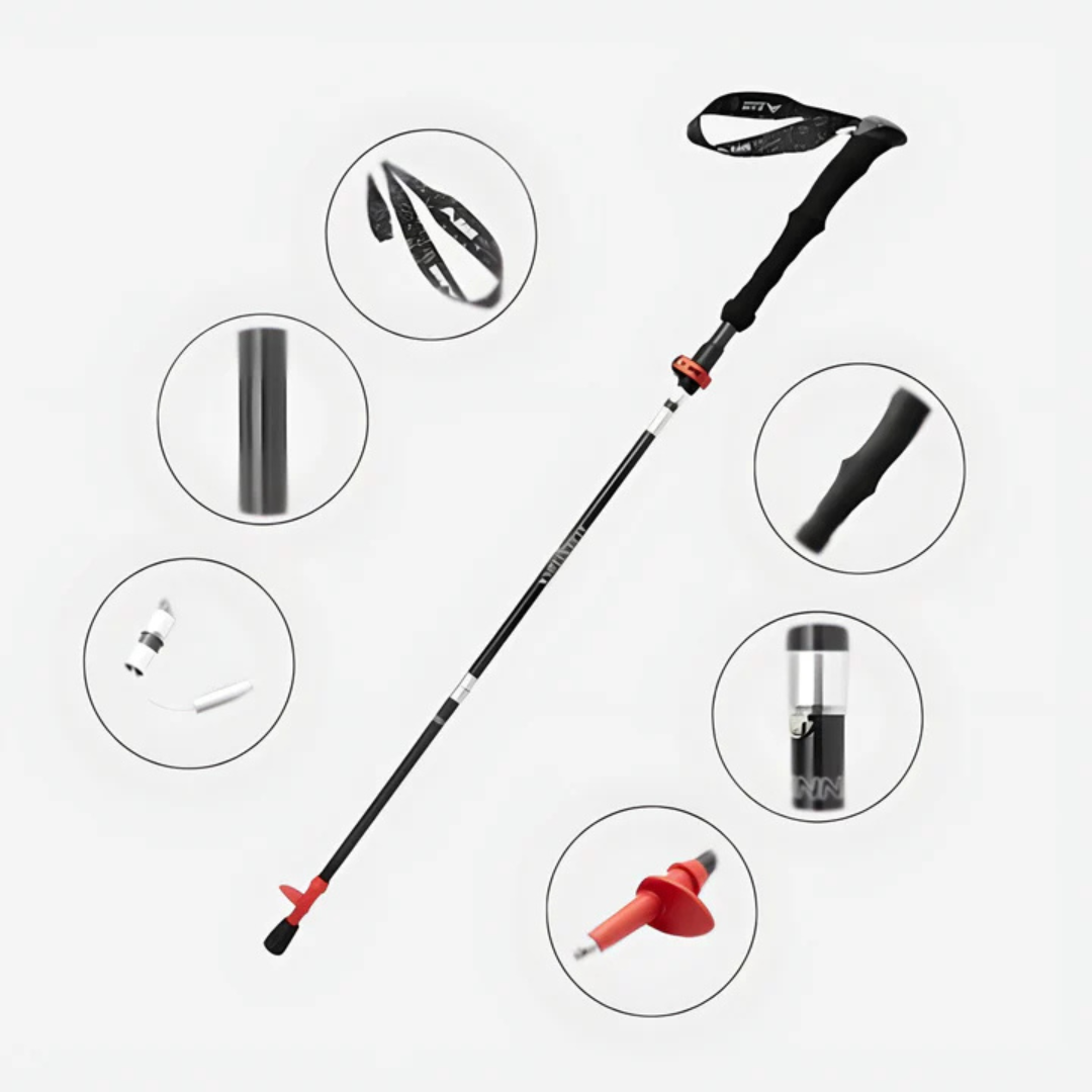 Sammenleggbare Vandrestaver – Ultralette Karbon – 2-Delte – Nordic Walking