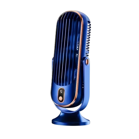 Bærbar Ventilator & Luftkøler – USB-Genopladelig, 5 Hastigheder & 720° Køling