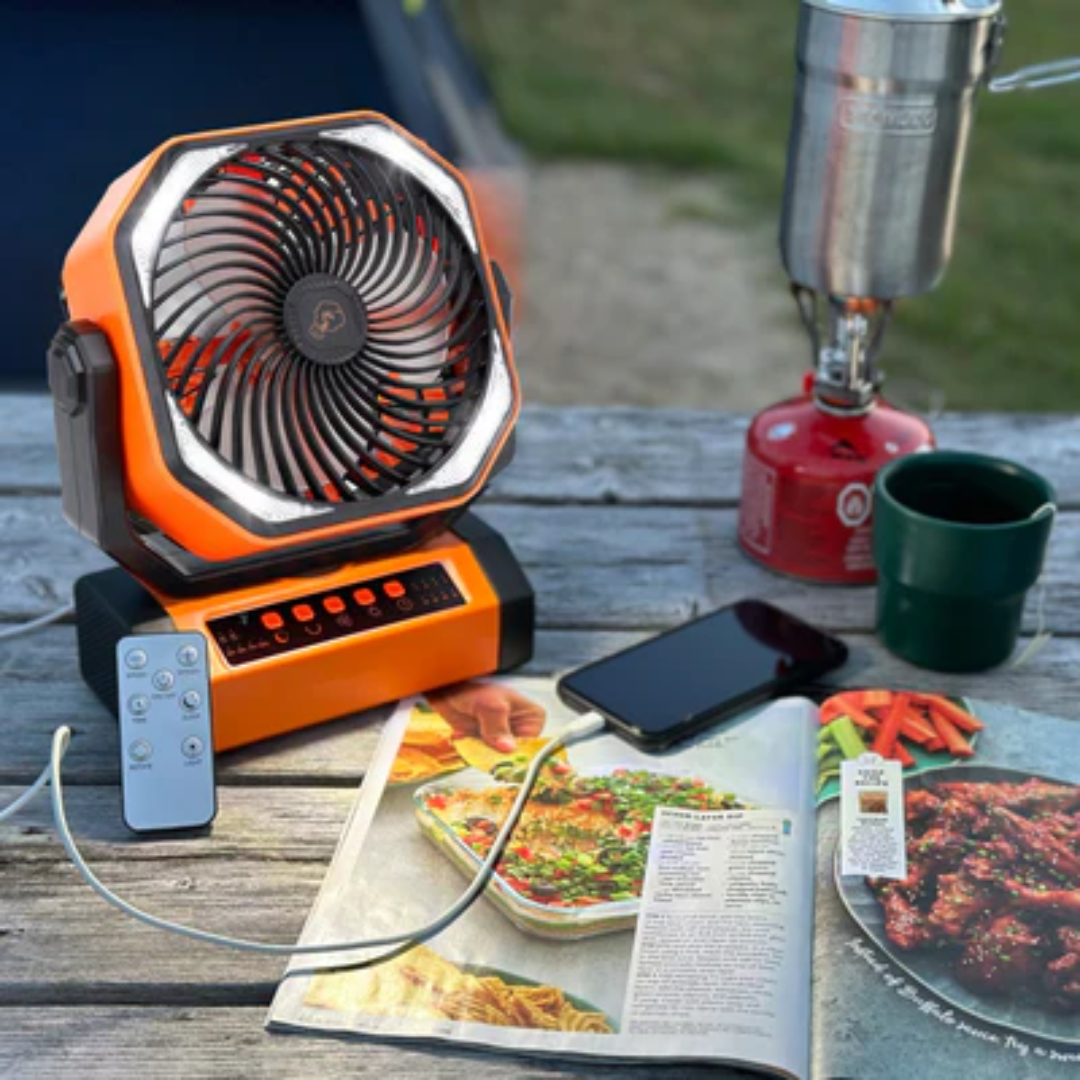 Ventilator til camping - 3-in-1