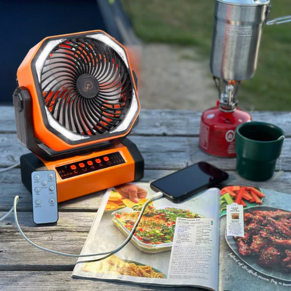 Ventilator til camping - 3-in-1