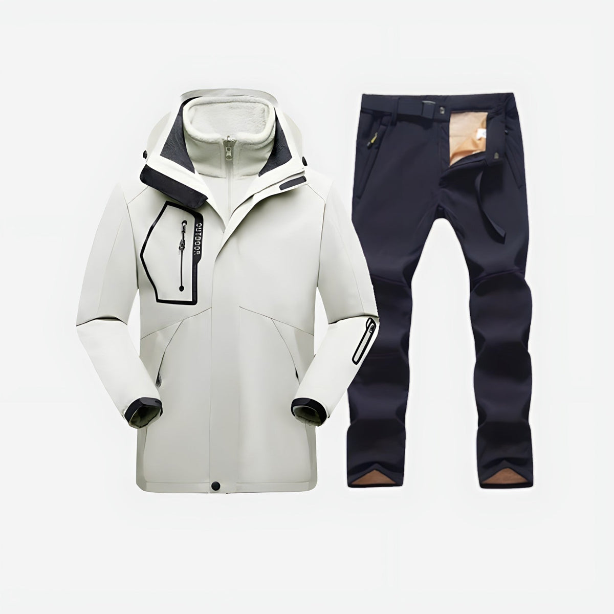 Herre Softshell Sæt – Outdoor Jakke – Vandrebukser