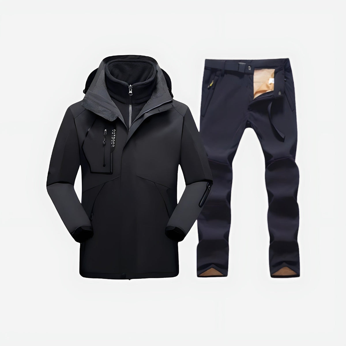Herre Softshell Sæt – Outdoor Jakke – Vandrebukser