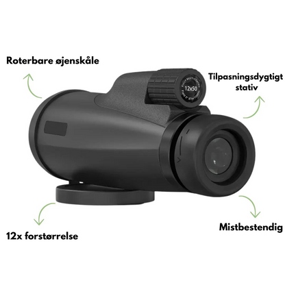 12x50 - Monokulært teleskop