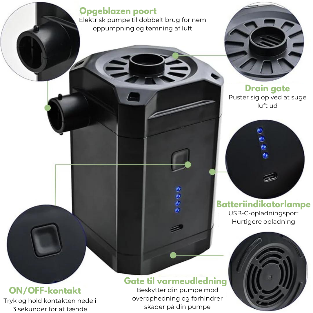 Trådløs mini-inflator