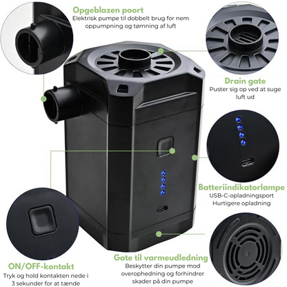 Trådløs mini-inflator