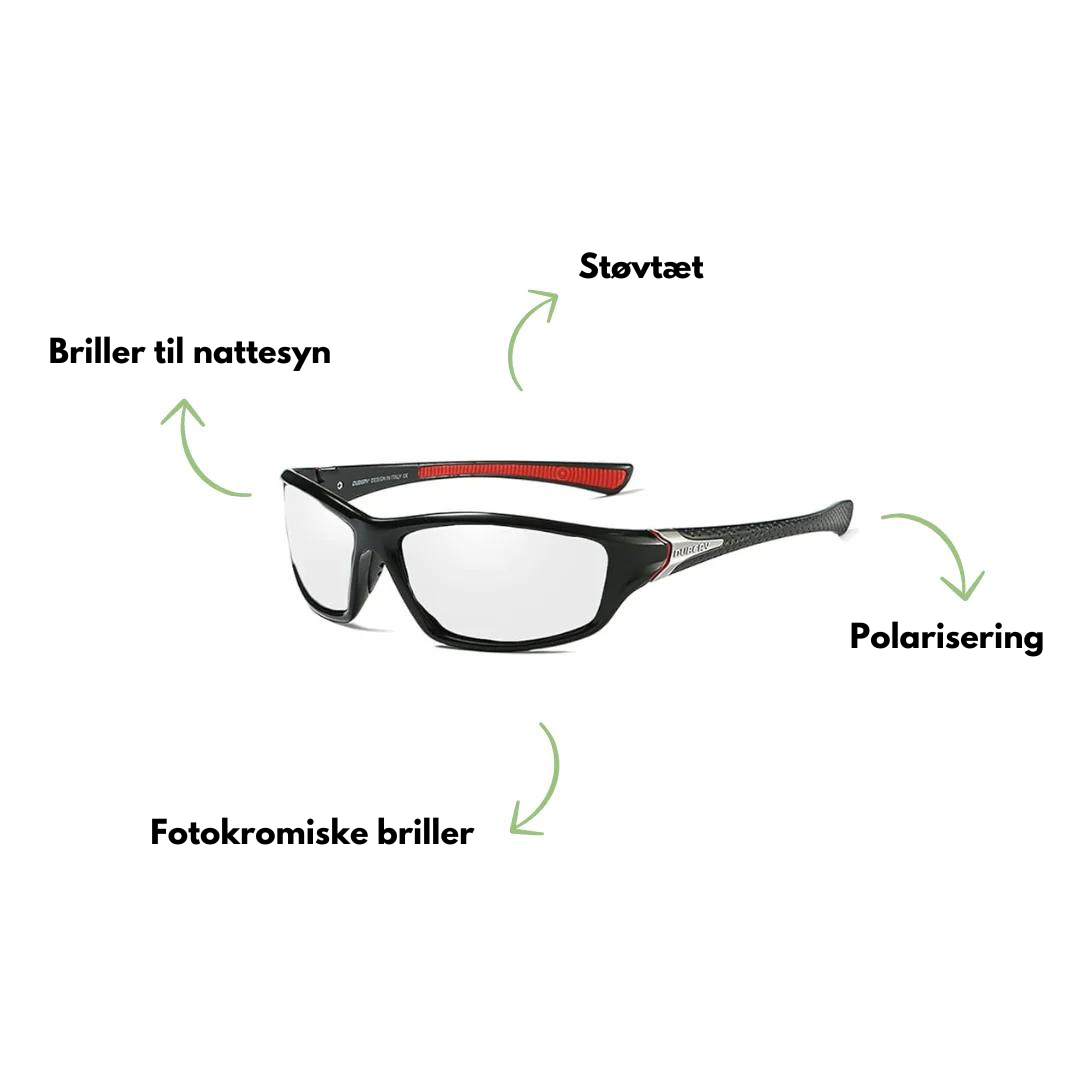 Sportsbriller - Polariserte glass - Utendørs