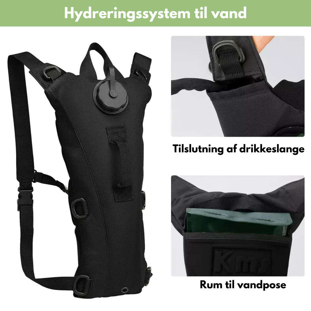 Vandrygsæk - drikkesystem - 3L