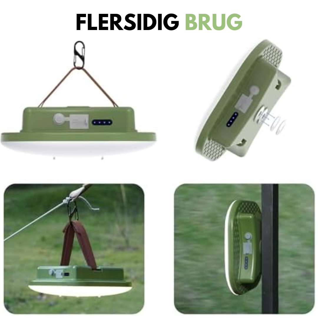 Campinglampe - USB - Sterkt batteri