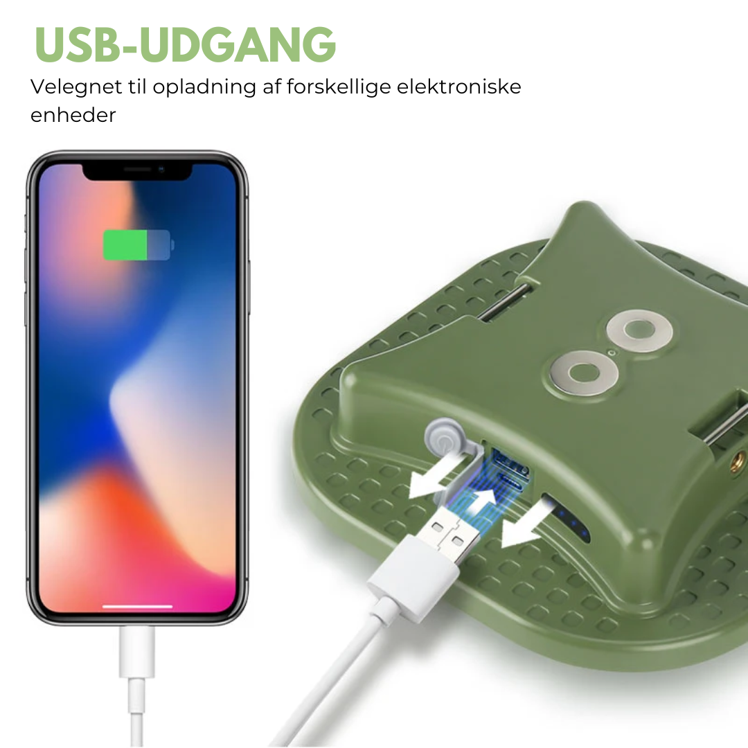 Campinglampe - USB - Sterkt batteri
