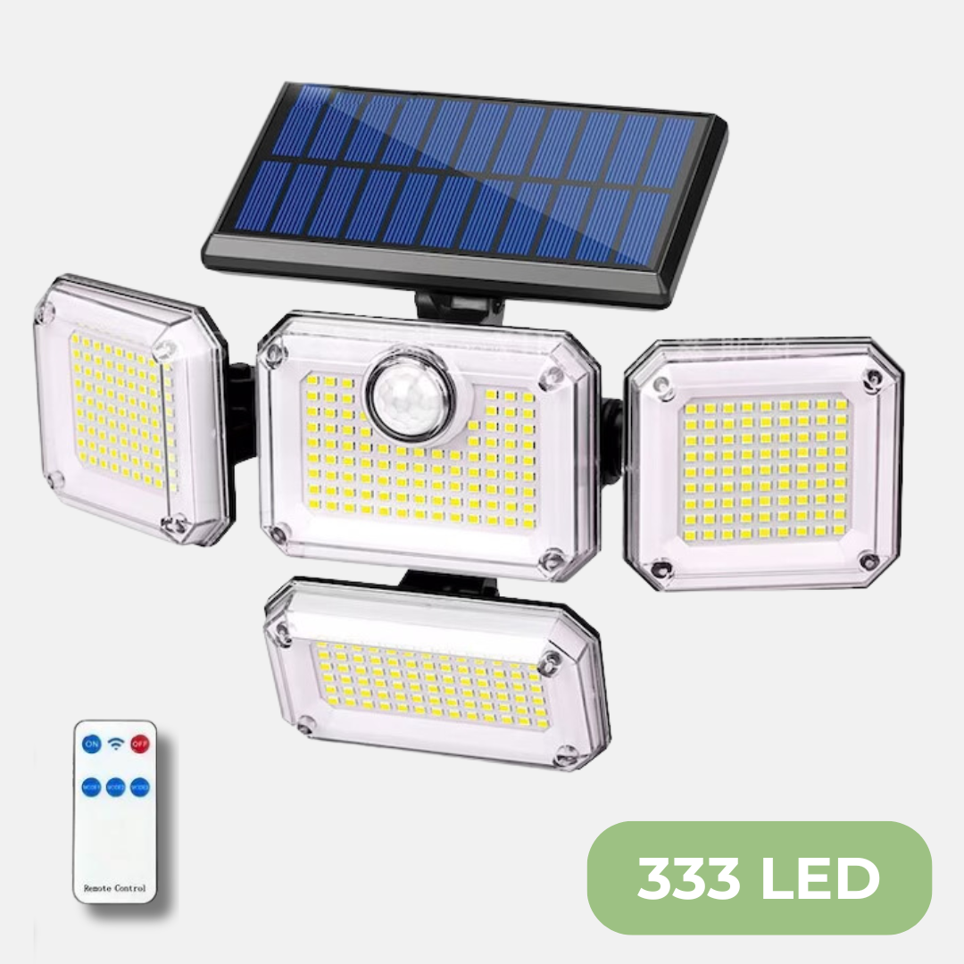Utendørs solcellelampe - Bevegelsessensor - 333 LED