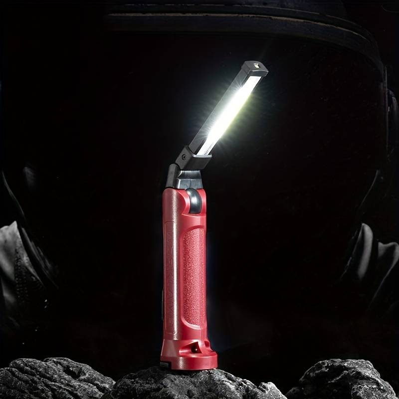 180° COB-arbejdslampe - genopladelig via USB - aluminium og ABS