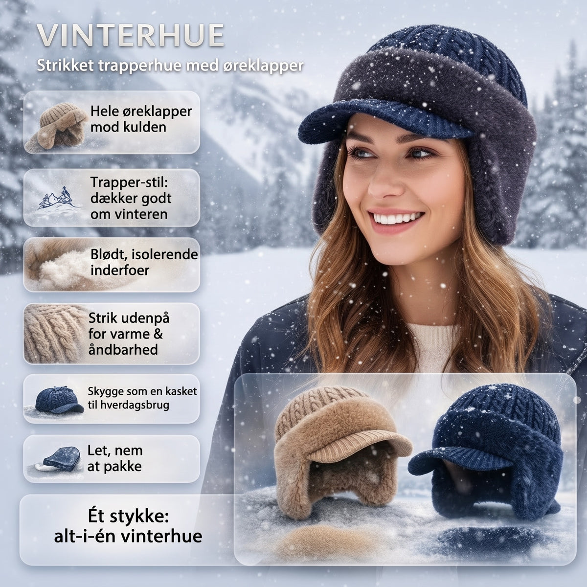 Vinterhue med øreklapper – alle egenskaber samlet