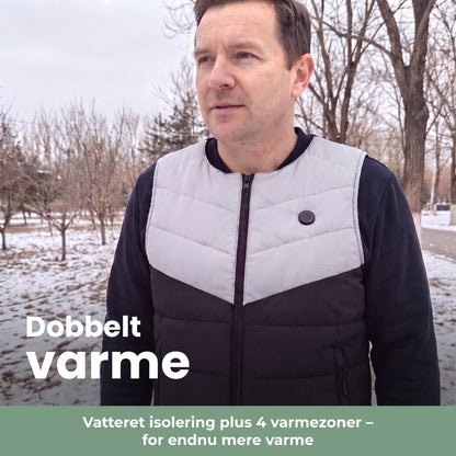 Varmevest på – vatteret isolering plus 4 varmezoner