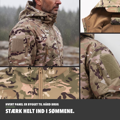 Camouflage Jakke Herre – detaljer og sømme