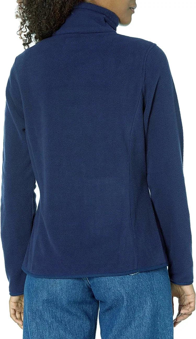 Fleece jakke dame med lynlås lukket