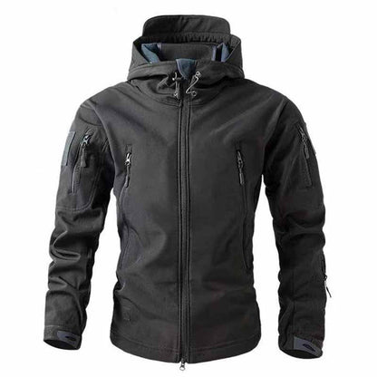 Herre Taktisk Jakke – Vandtæt Softshell – Med Hætte