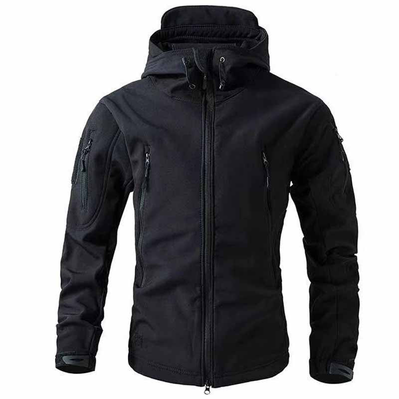 Herre Taktisk Jakke – Vandtæt Softshell – Med Hætte