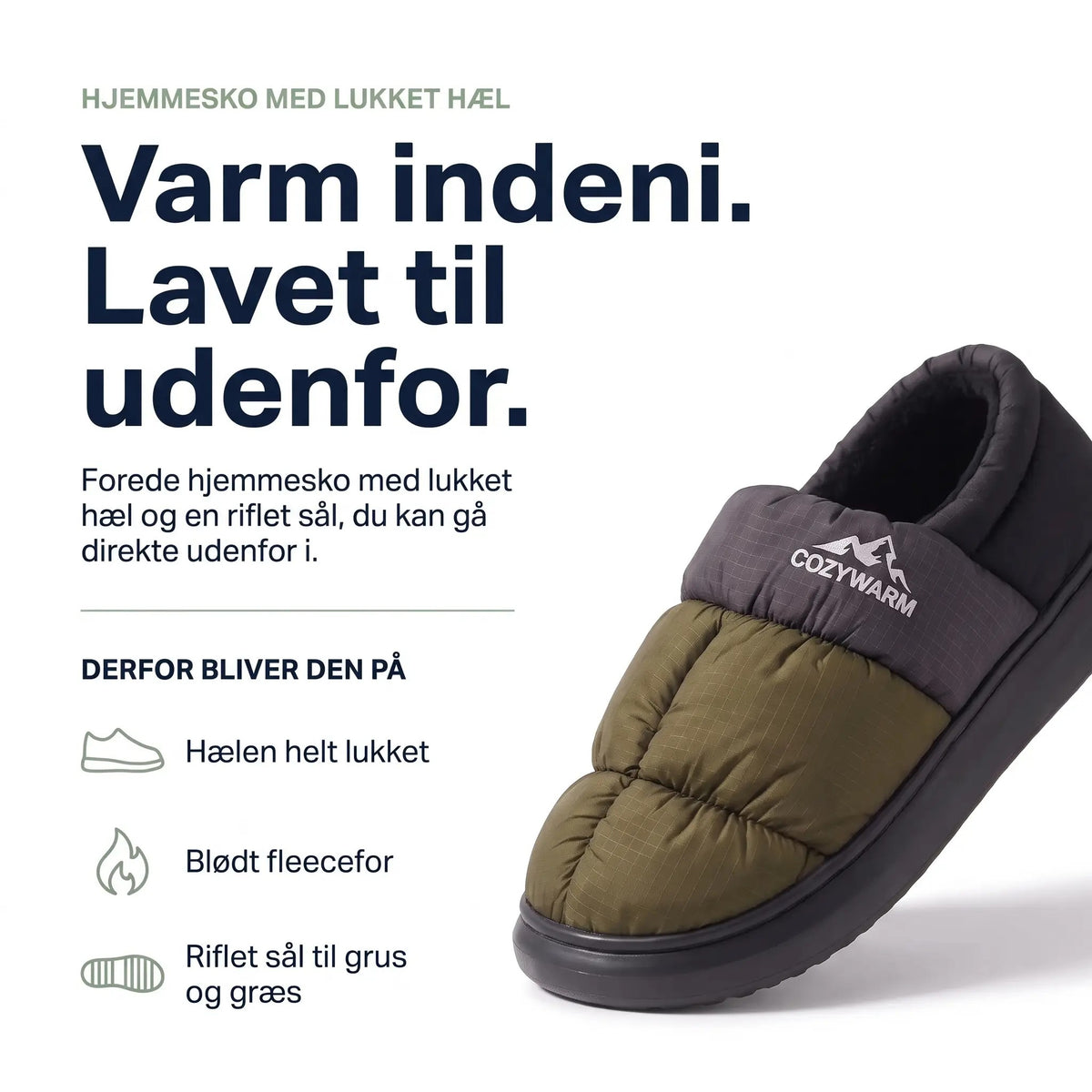 Hjemmesko med lukket hæl: fordele