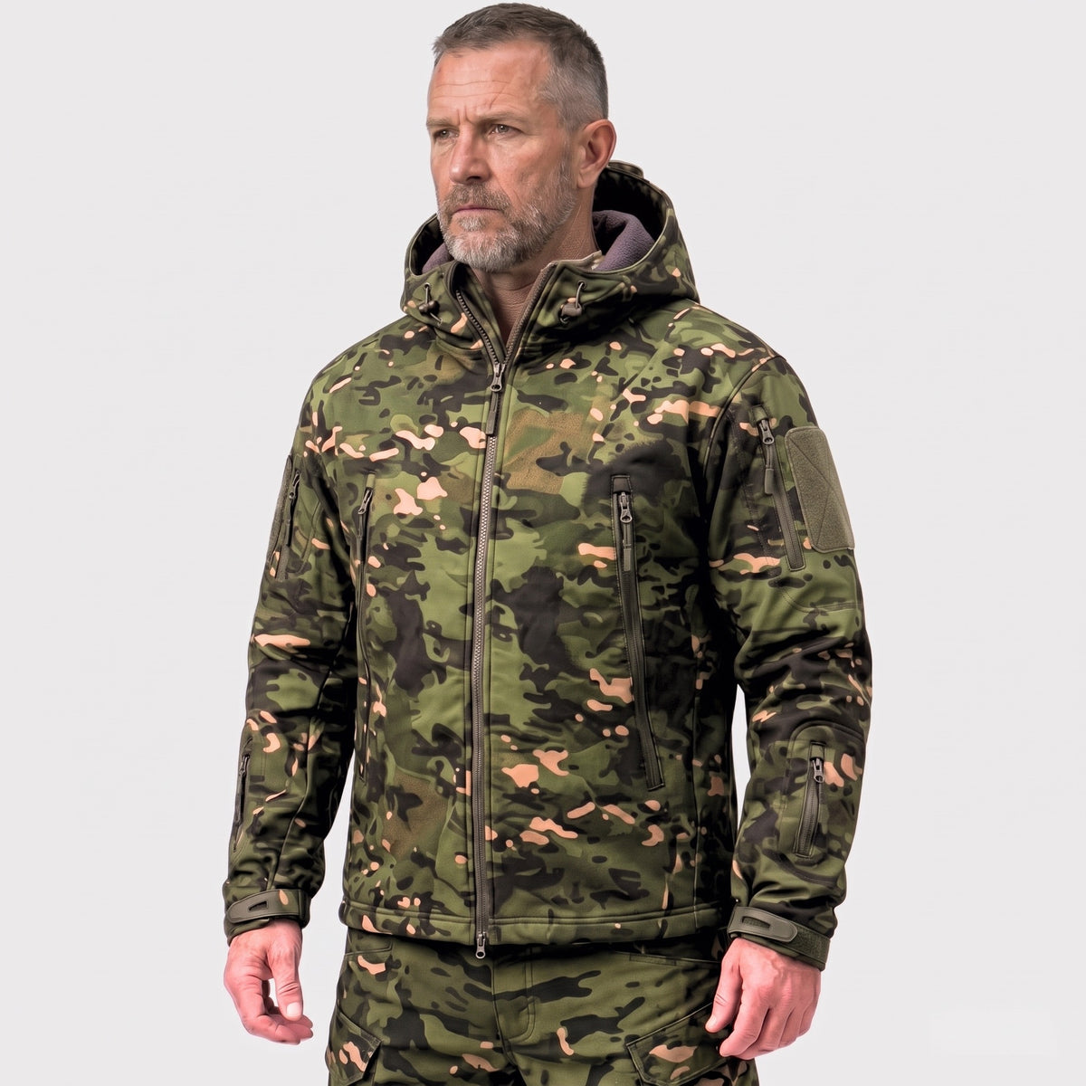 Camouflage Jakke Herre – Camouflage Skovgrøn
